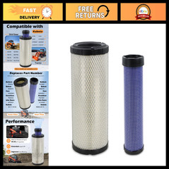 Air Filter Kit for Kubota Skid Steer Loader SSV65 SSV75 SVL75 – Replaces P827653