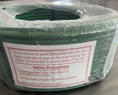 Volta Belting RPN-6 Textured Green 88A 6mm Round Belt Cord 100 Ft NOS