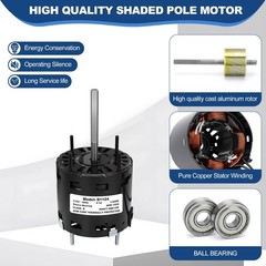 D1124 Refrigeration/Evaporator PSC Fan Motor 115V, 1/20HP, 1550 RPM for Fasco फ