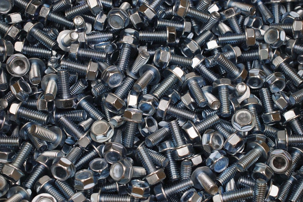 (200) Indented Hex Washer 5/16-18 x 3/4 Unslotted Bolt Machine Screw IHW Zinc
