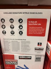 Kirkland Signature Latex-Free Nitrile Exam Gloves, Small, 400 (2×200 Count) Box