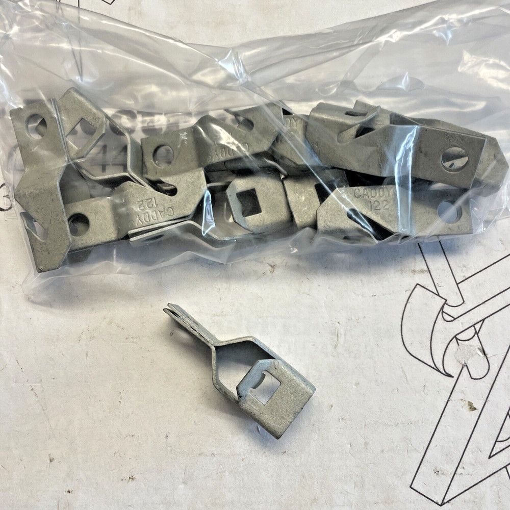 *LOT of 10* nVENT CADDY 122 Z Purlin Clip, 1/4in Hole, 1 1/16in Max Flange