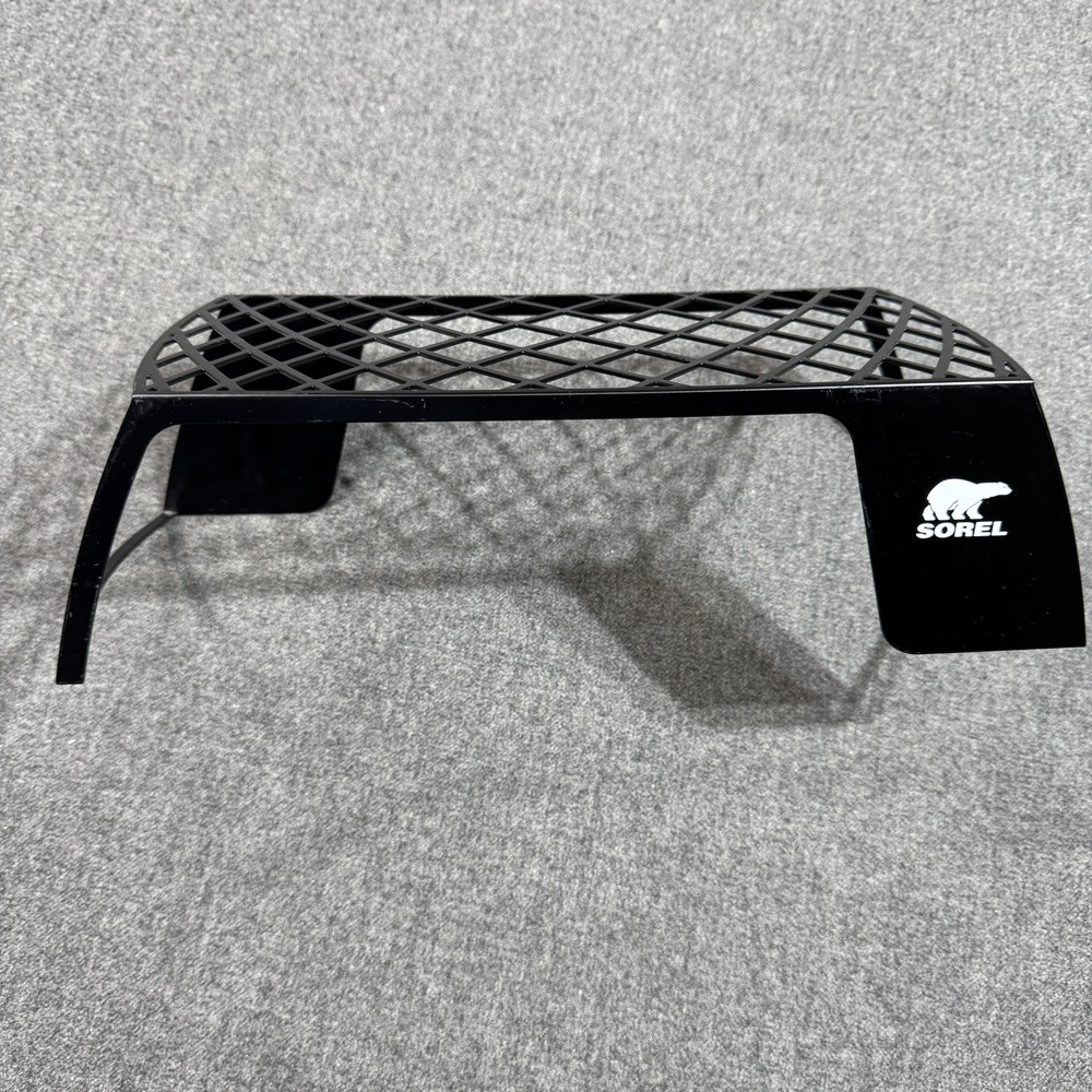 Sorel Shoe Stand Store Display Metal Black Grate Top Retail Graphic Logo