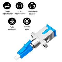 2-Pack LC to SC Adapter, Single Mode LC/UPC Male to SC/UPC Female Fiber Optic…