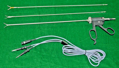 3pc Laparoscopic Bissinger Bipolar Maryland/ Ruby/ Fenestrated 5mmx330mm & Cable
