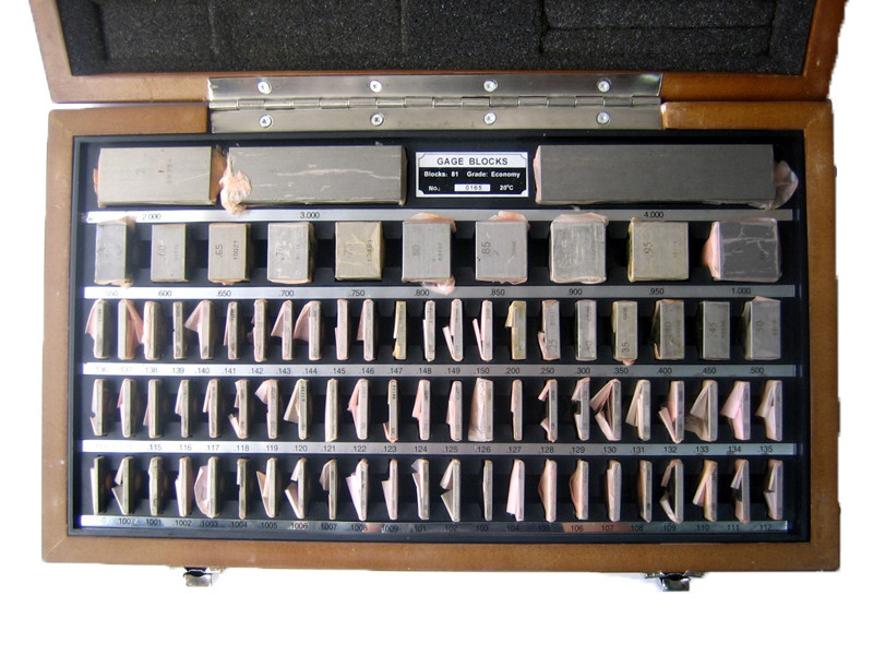SHARS 81 PC GRADE B SQUARE STEEL GAGE BLOCK SET W/ USA NIST CERT NEW L}