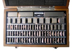 SHARS 81 PC GRADE B SQUARE STEEL GAGE BLOCK SET W/ USA NIST CERT NEW L}