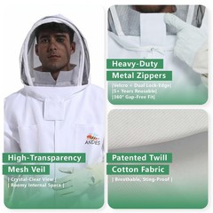 ANDES Sting Proof Bee Suit for Men Women With X-Large, Not Water Resistant