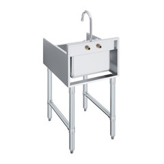22 in. x 14 in Stainless Steel Blender Station with Dump Sink and Faucet