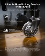 Office Chair Wheels – Replacement Rubber Wheels – Universal Fit 3 Inch Casters,