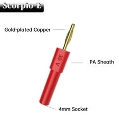2/10PCS 2mm Banana Plug to 4mm Socket Connectors Gold Plated Converter 30V/10A