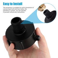 IBC Tote Tank Water Adapter Coarse Thread 2″Drain Plug Connector For Garden Hose