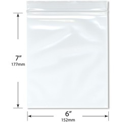 Plymor 6″ x 7″, 4 Mil Heavy Duty Zipper Reclosable Plastic Bags