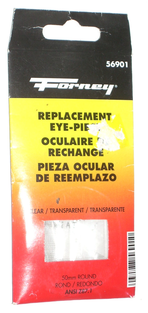 Forney Clear Replacement Lens Pair 50 mm for Round Welding Goggles – 56901