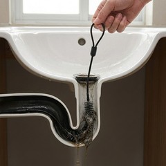 Flexible Drain Pipe Cleaning Brushes 4Pcs 77cm Sink Clog Removers