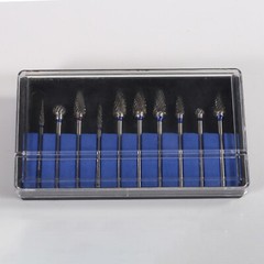 10 Pcs Dental Lab Tungsten Steel Carbide Burs Polishing Bur Drills HP 2.35mm