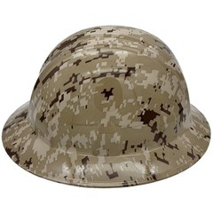 Desert Digital Camo Hydro Dipped Full Brim Hard Hat with Ratchet Suspension