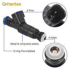 Fuel Injectors 4 Holes 0280155784 for Jeep Dodge 4.0L 5.2L 1999-2004