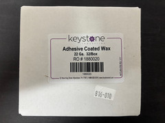 Keystone Adhesive Relief Wax 22 gauge, 24 gauge, 26 gauge BOX OF 32