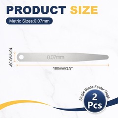 4pcs Metric Thickness Feeler Gauge 0.07mm Single Blade Tapered Feeler Gauge