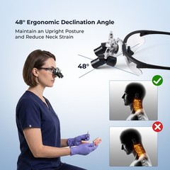 4.0X Dental Surgery Ergonomic Ergo Binocular Loupes Ultralight Magnifier