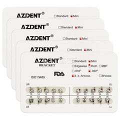 20 Paquetes Brackets de ortodoncia dental Mini Roth 0.022 Ganchos 345 AZDENT