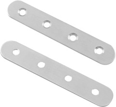 20 PCS 97mm 3.8 Inch Stainless Steel Straight Brace Metal Plate Flat Bracket