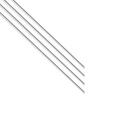 5 Pieces 304 Stainless Steel 3 x 300mm Round Rods Metal Solid Shaft Rod