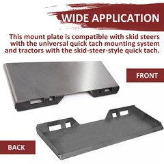 5/16″ Steel Quick Tach Attachment Mount Plate Skid Steer For Bobcat For Kubota