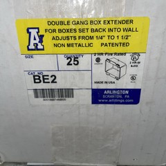 Arlington BE2 Box Extender 2 Gang (BOX OF 25)