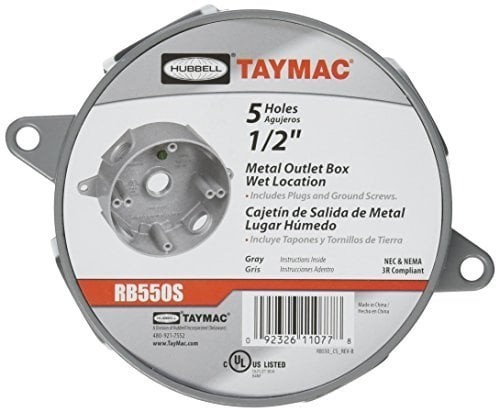 Hubbell Raco RB550S Round Box Outlet Gray – 4 in.