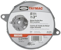 Hubbell Raco RB550S Round Box Outlet Gray – 4 in.