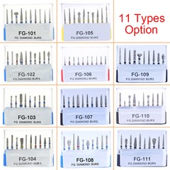10pcs AZDENT Dental Diamond Bur FG Drills for High Speed Handpiece Polishing Bur