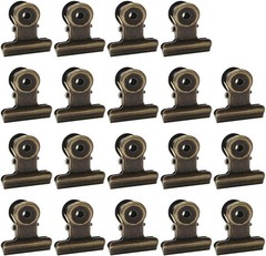 100 PCS Metal Hinge Clips, Bronze Small Clips 100pcs 0.87Inch, Cyan