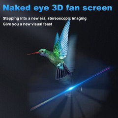 3D Effect Hologram Fan Projector w/ Remote Control 1024*244LED Advertising Sign