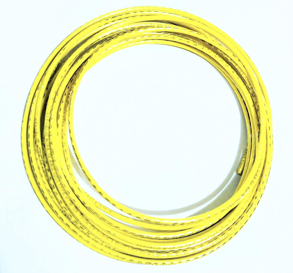 AC/DC Wire and Supply THHN THWN-2 600V 12 AWG Gauge Yellow Nylon Stranded Copper