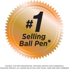 10-Count Pack BIC Round Stic Xtra Life Blue Ballpoint Pens, Medium Point (1.0mm)