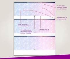 Premium Blank Check Stock – 8.5×11″, 500 Sheets, Red-Blue Prismatic