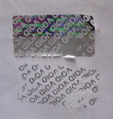 1500 BCc Custom Print BARCODE Security Hologram Tamper Evident Label Stickers