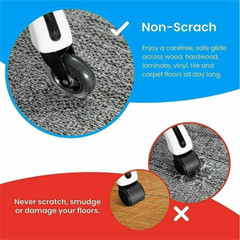 5PCS Heavy Duty Office Chair Wheels Replacement 1/2/3 inch Swivel Fixed Castor