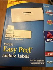 AVERY 5962 Easy Peel Laser Address Labels (3600 count, 250 sheets)