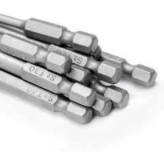 12 Piece Torx Screwdriver Set T6-T40, 1/4″ Magnetic with Hole Silver