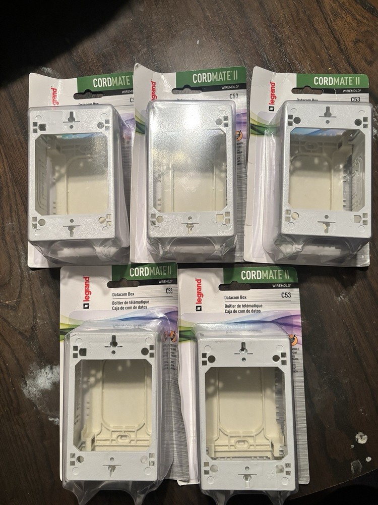 LEGRAND C53 CORDMATE II Wiremold Datacom Box Lot Of 5 Free Ship