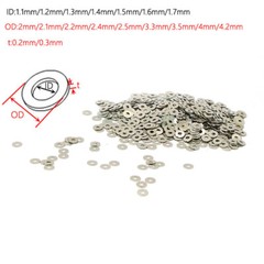100PCS Flat Shim Washers 0.2mm/0.3mm Thickness Mini Micro Washer For Bolts&Screw