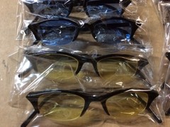 NEW ASSORTED BOX OF SUNGLASSES SUN GLASSES SET OF 12 GLASS COLORED SMALL LENS