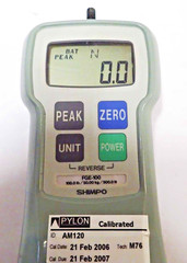 SHIMPO DIGITAL FORCE GAUGE FGE-100 100.0LB / 50.00 KG / 500.0 M