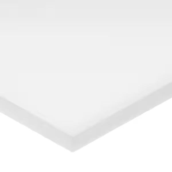 Manufacturer Varies White PTFE Sheet Stock 12″ L x 12″ W x 1/4″ Thick