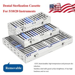 1-10 DENTAL AUTOCLAVE STERILIZATION CASSETTE RACK BOX TRAY 5/10/20 Instruments