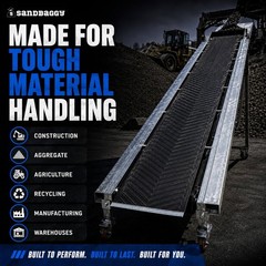 32″ x 10′ Chevron Rubber Conveyor Belt | Heavy-Duty Replacement Belt – Sandbaggy
