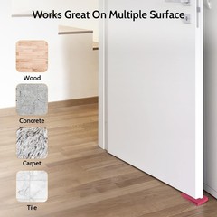 Optish Original Patented Door Stoppers for Bottom of Door, 3 Pack, Dark Grey